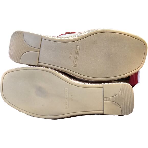 NWOT Marc Fisher Nude Suede Wedge Platform Espradille Sandals Studs Boho 8.5 - Picture 12 of 12